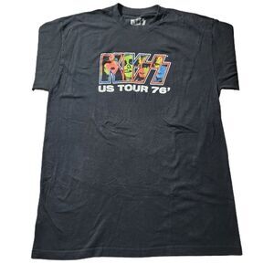 KISS WORLD TOUR '76 BLACK T SHIRT SZ 2XL NWOT 0730
